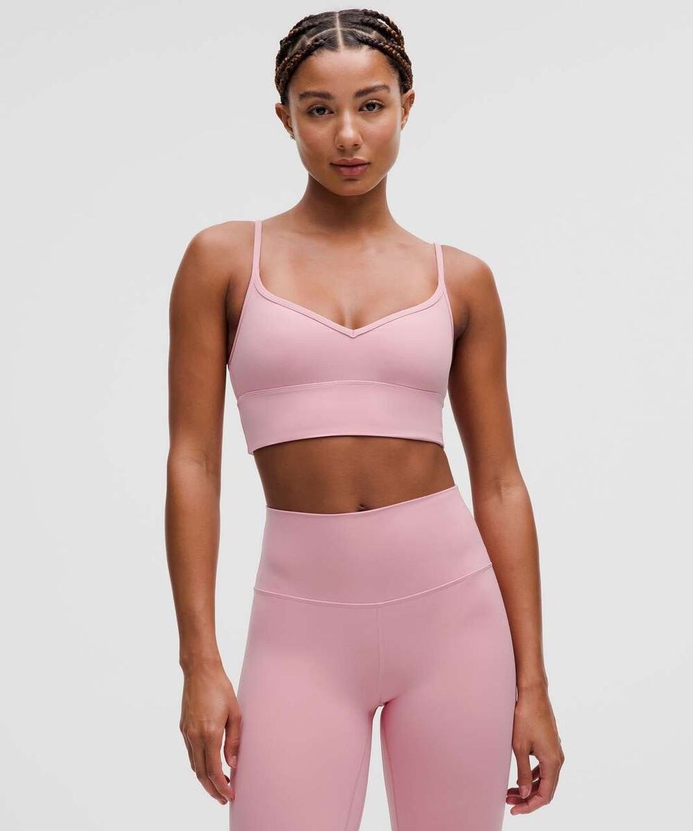 Lululemon | Cropped Pink Tide Align Sweetheart Bra Workout Activewear Fitness